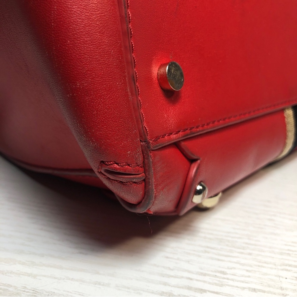 Kate Spade Madison Avenue Stewart Red Carpet Leather Studded Mega Lane Rare Bag - Picture 9 of 15